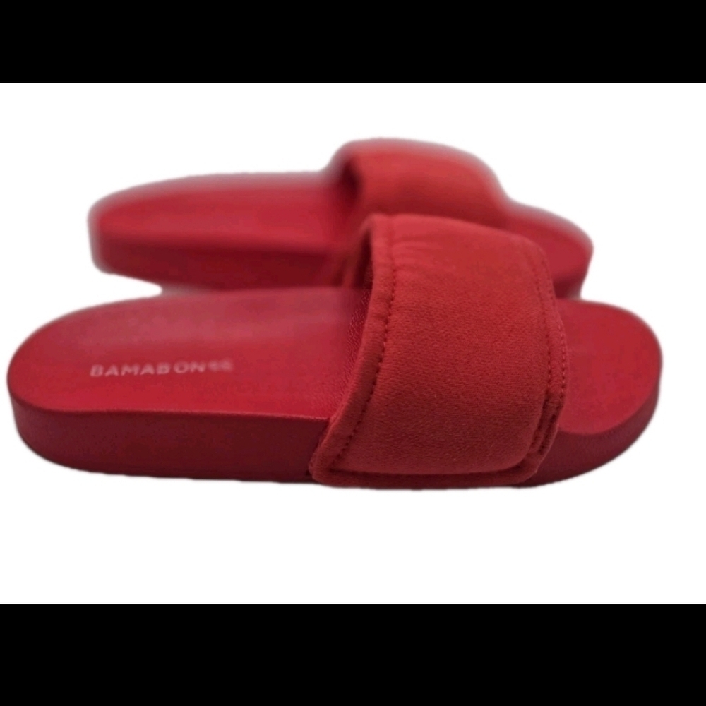Bamabones Pilo Slide Sandals Red Size 7 / 8 Washable Comfort Streetwear NEW NWT - Picture 4 of 12